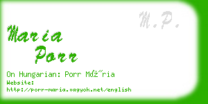 maria porr business card